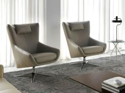 Rackhams Mink Leatherette Swivel Armchair 5044 - Modern - Yes - No - thumbnail 3