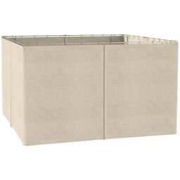 Rackhams 3 x 4(m) Universal Gazebo Replacement Sidewall Set, 4 Panels, Beige - Brown - Polyester - 205 x 352cm - thumbnail 2