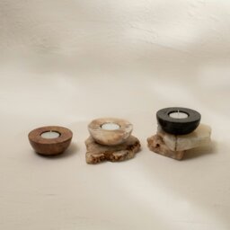 Rackhams Halfmoon Tea Light Candle Holder 3 Different Colors - Black - thumbnail 5