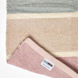 Rackhams Cotton Chenille Striped Rug Blue Beige Purple Grey Natural - 110 x 170 cm - thumbnail 5
