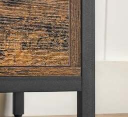 Rackhams Industrial TV Stand for 55-Inch TV – Cabinet with 2 Drawers & Open Storage Shelves - thumbnail 6