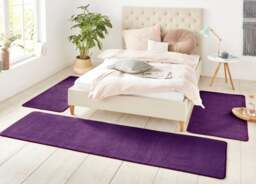 Rackhams Triada 3-Piece Bedside Rug Purple Set - 3 pcs 70X140 70X140 70X240 - thumbnail 2