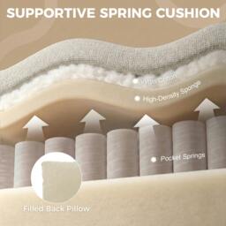 Rackhams Removable Pillow Linen Accent Chair, Cream - thumbnail 4