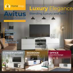 "Rackhams Avitus Premium High Gloss White with 4-White Drawers and 3-Shelf 32""-65"" LED/OLED/LCD TV Cabinet" - thumbnail 3