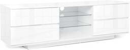 "Rackhams Avitus Premium High Gloss White with 4-White Drawers and 3-Shelf 32""-65"" LED/OLED/LCD TV Cabinet" - thumbnail 3