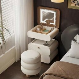 Rackhams Collins Lift-Up Rotable Dressing Table, Bedside Table - No Stool - thumbnail 3