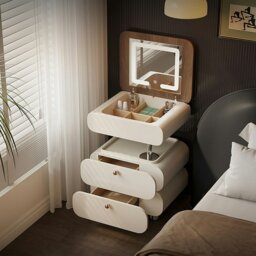 Rackhams Collins Lift-Up Rotable Dressing Table, Bedside Table - No Stool - thumbnail 4