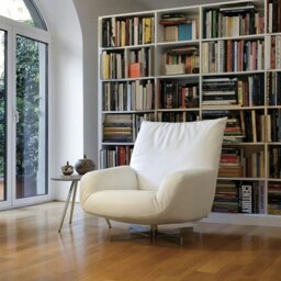 Rackhams Schmidt Chiara Lounge Chair With Footstool, Swivel, Real Leather - Real Leather ( Contact Surface ) - Others ( Contact Us ) - thumbnail 5