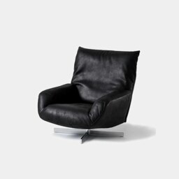 Rackhams Schmidt Chiara Lounge Chair With Footstool, Swivel, Real Leather - Real Leather ( Contact Surface ) - Others ( Contact Us ) - thumbnail 2