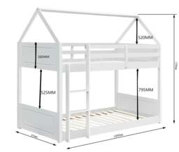 Rackhams Charming 3ft House-Style Bunk Bed - A Fun and Space-Saving Solution for Kids’ Rooms - Grey - thumbnail 4
