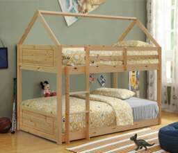Rackhams Charming 3ft House-Style Bunk Bed - A Fun and Space-Saving Solution for Kids’ Rooms - Grey - thumbnail 3