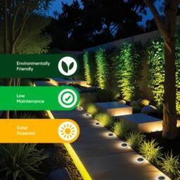 Rackhams Pack of 2 Solar Deck Lights – Bright White LED Outdoor Step & Pathway Lights - thumbnail 6