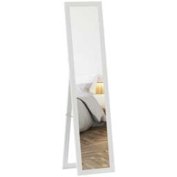 Rackhams 37 x 157 cm Full Length Mirror with Frame for Bedroom, White - 37W x 3.8D x 157H cm - Modern - Not applicable - thumbnail 3