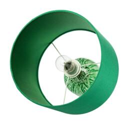 Rackhams Modern Emerald Green Marble Drip Snowflake Glass Table Lamp with Shade - thumbnail 5