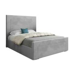Rackhams Lucca Upholstered Soft Velvet Bed Frame - Grey - Grey - King - thumbnail 5