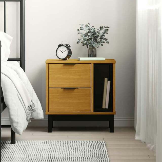 "Rackhams Bedside Cabinet ""FLAM"" 49x35x50 cm Solid Wood Pine"