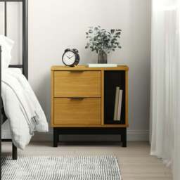 "Rackhams Bedside Cabinet ""FLAM"" 49x35x50 cm Solid Wood Pine"