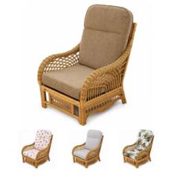 Rackhams Portofino Cane Single Chair - Coffee - thumbnail 2