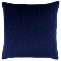 Rackhams Meridian Cushion Cover - Navy/Silver - 55 x 55cm - Navy/Silver - 100% Polyester