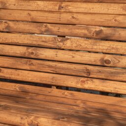 Rackhams Charles Taylor Hand Made Traditional 3 Seater Chunky Rustic Wooden Garden Bench Furniture Assembled - thumbnail 6