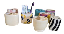 Rackhams Toothbrush / pen & scissor holder - Gold ribbon - thumbnail 2