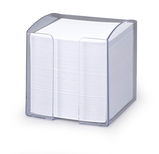 Rackhams TREND 800 Sheet Note Box Transparent Memo Pad - 6 Pack - Clear