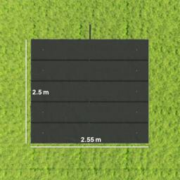 Rackhams Retractable Pergola Cover, 2.55 x 2.5 m Replacement Canopy Fabric for 3 x 3 m Frame, Roof Top Only, Dark Grey - thumbnail 3