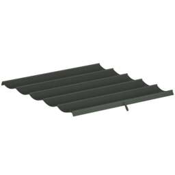 Rackhams Retractable Pergola Cover, 2.55 x 2.5 m Replacement Canopy Fabric for 3 x 3 m Frame, Roof Top Only, Dark Grey - thumbnail 1