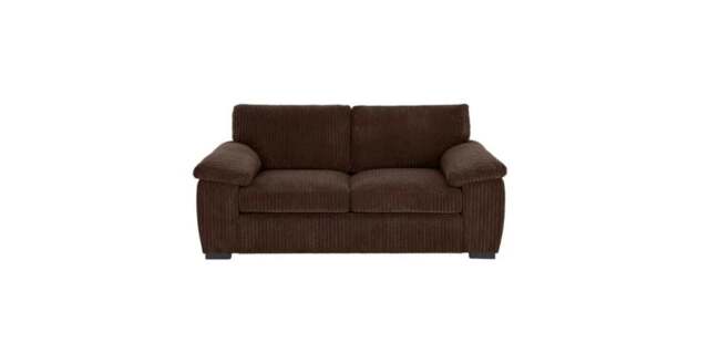 Rackhams Amalfi Jumbo Cord Chocolate Sofa 3+2 Fabric Sofa in Chocolate - 2 Seater - image 1