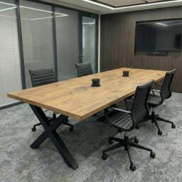 Rackhams Rustic Canadian Conference Table - 180x90cm - 180 - 90 - thumbnail 2