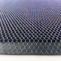 Rackhams Mesh Dirt Trapper Door Mat – Non-Slip Vinyl Indoor/Outdoor Scraper Entrance Mat – Metallic Blue & Orange – Multiple Sizes - 50 x 80cm - thumbnail 6