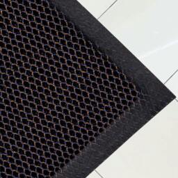 Rackhams Mesh Dirt Trapper Door Mat – Non-Slip Vinyl Indoor/Outdoor Scraper Entrance Mat – Metallic Blue & Orange – Multiple Sizes - 50 x 80cm - thumbnail 3