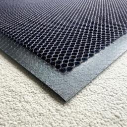 Rackhams Mesh Dirt Trapper Door Mat – Non-Slip Vinyl Indoor/Outdoor Scraper Entrance Mat – Metallic Blue & Orange – Multiple Sizes - 50 x 80cm - thumbnail 4