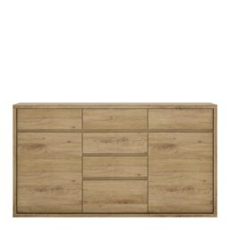 Rackhams Shetland 2 door 6 drawer chest - Oak - Matt - Melamine - thumbnail 2