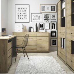 Rackhams Shetland 2 door 6 drawer chest - Oak - Matt - Melamine - thumbnail 4