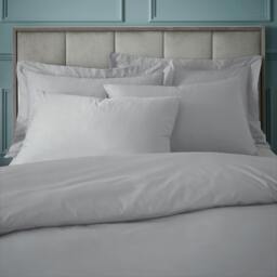 Rackhams 180 Thread Count Egyptian Cotton Duvet Cover Set Silver Grey - King - Silver Grey - thumbnail 3