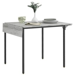 Rackhams Folding Dining Table, Drop Leaf Table for 2-4 People, Grey - thumbnail 2