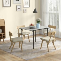 Rackhams Folding Dining Table, Drop Leaf Table for 2-4 People, Grey - thumbnail 3
