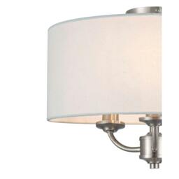 Rackhams Winston 3 Light Faux Linen Shade Ceiling Light - Brass - thumbnail 4