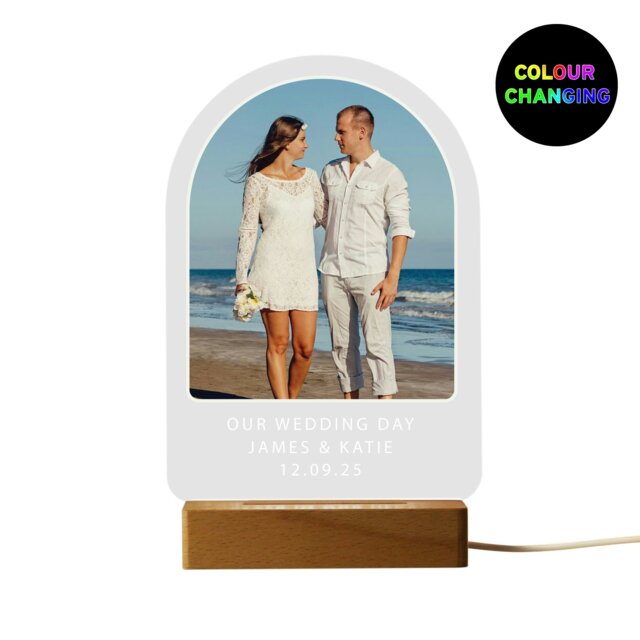 Rackhams Personalised Free Text & Photo Upload LED Colour Changing Light - image 1
