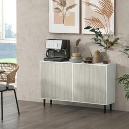 Rackhams Sideboard Storage Cabinet for Living Room with Adjustable Shelves Black