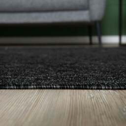 Rackhams Flex Dark Grey Low Pile Solid  Rug - 140X200 cm - thumbnail 5