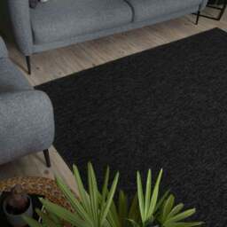 Rackhams Flex Dark Grey Low Pile Solid  Rug - 140X200 cm - thumbnail 6