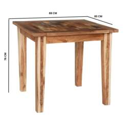 Rackhams Dahila Reclaimed Boat Small Dining Table - Wood - 88CM X 85CM X 76CM  (LXDXH) - Dining Table - thumbnail 4