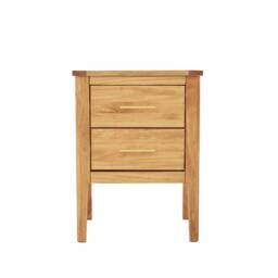 Rackhams Carbini 2 Drawer  Bedside Table - Natural - thumbnail 2