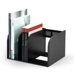 Rackhams OPTIMO Magazine Book Stand Desk Organiser Book Holder - 2 Pack - Grey