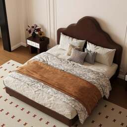 Rackhams Elara Double Bed, King Size, Super King Size, Flannelette - Red - King Size - thumbnail 5