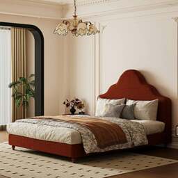 Rackhams Elara Double Bed, King Size, Super King Size, Flannelette - Red - King Size - thumbnail 2