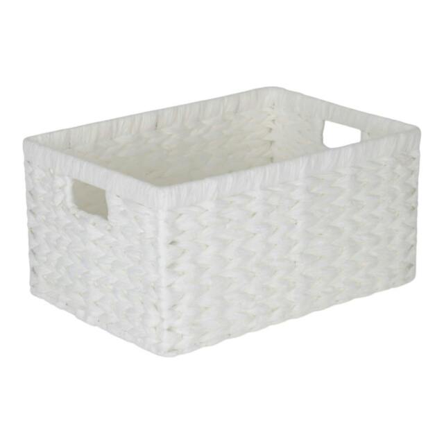 Rackhams White Paper Rope Rectangular Storage Basket - Medium - image 1