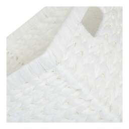 Rackhams White Paper Rope Rectangular Storage Basket - Medium - thumbnail 5